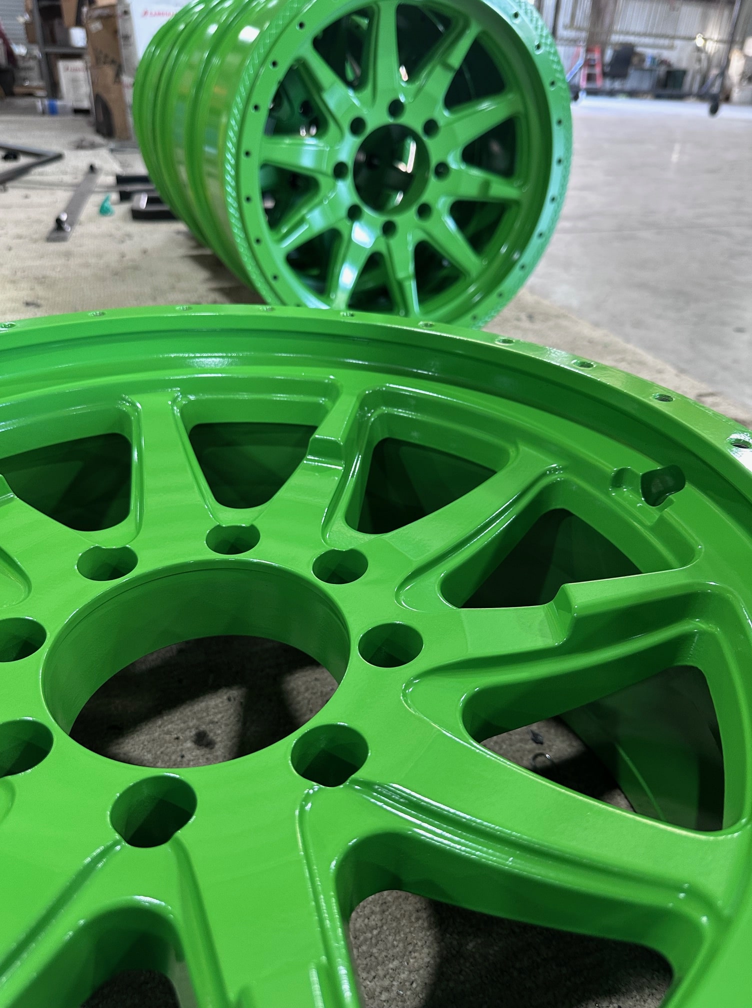 powder coating wheels